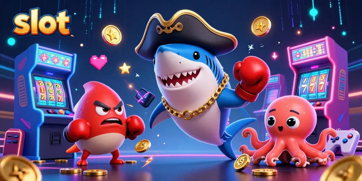 Experience thrilling slot action with a vibrant 3D underwater casino scene featuring characters and elements.