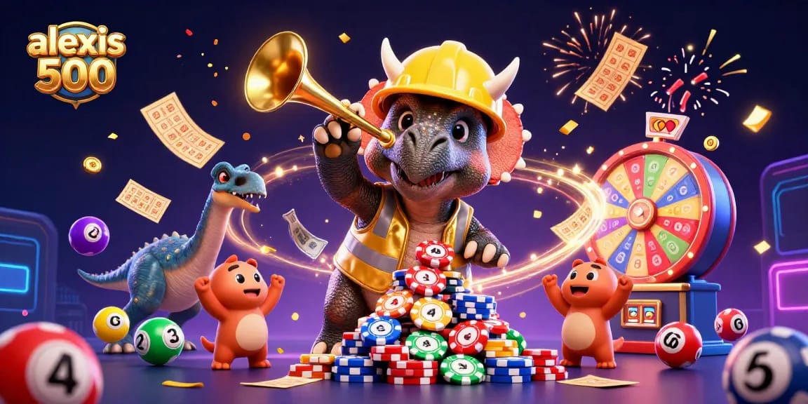 Engage with alexis 500 in this vibrant celebration of casino gaming and lottery excitement.