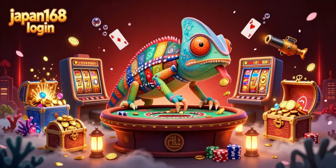 Engage with the thrilling world of japan168 login at our online casino, featuring a vibrant chameleon and dynamic game elements.