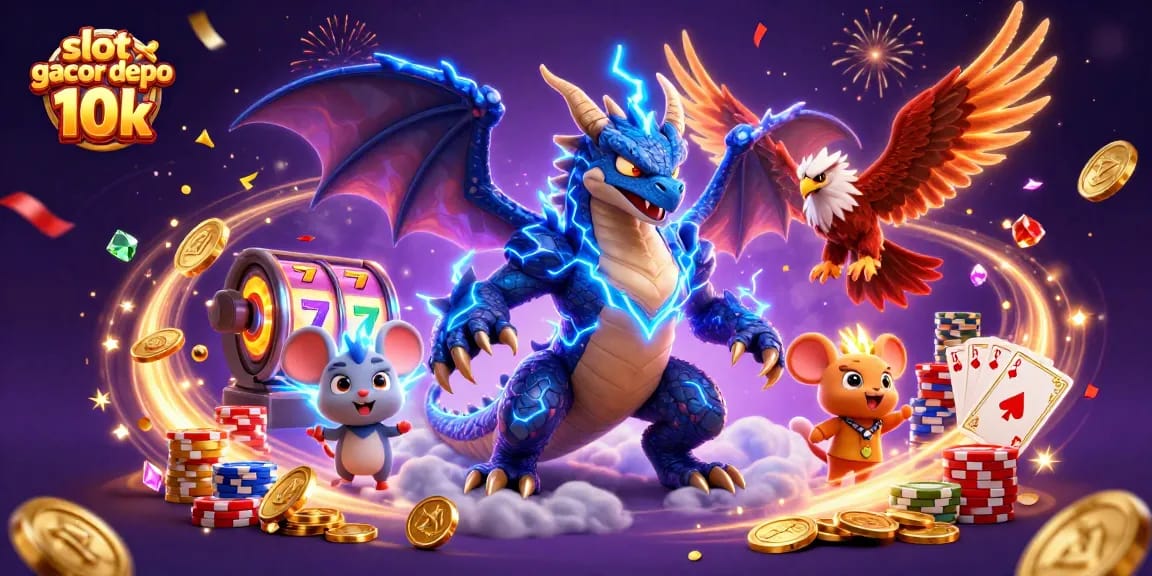Mainkan permainan slot gacor depo 10k dengan ilustrasi penuh aksi dan detail menarik.