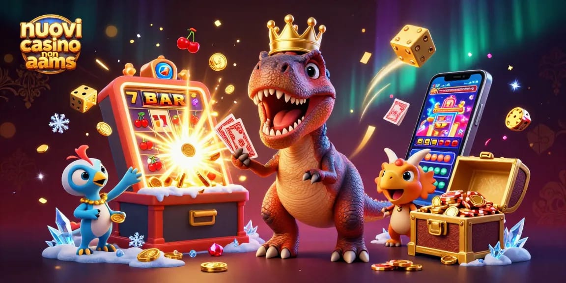 Gioca nei nuovi casinò non AAMS con T-Rex e amici tra slot e colori scintillanti.