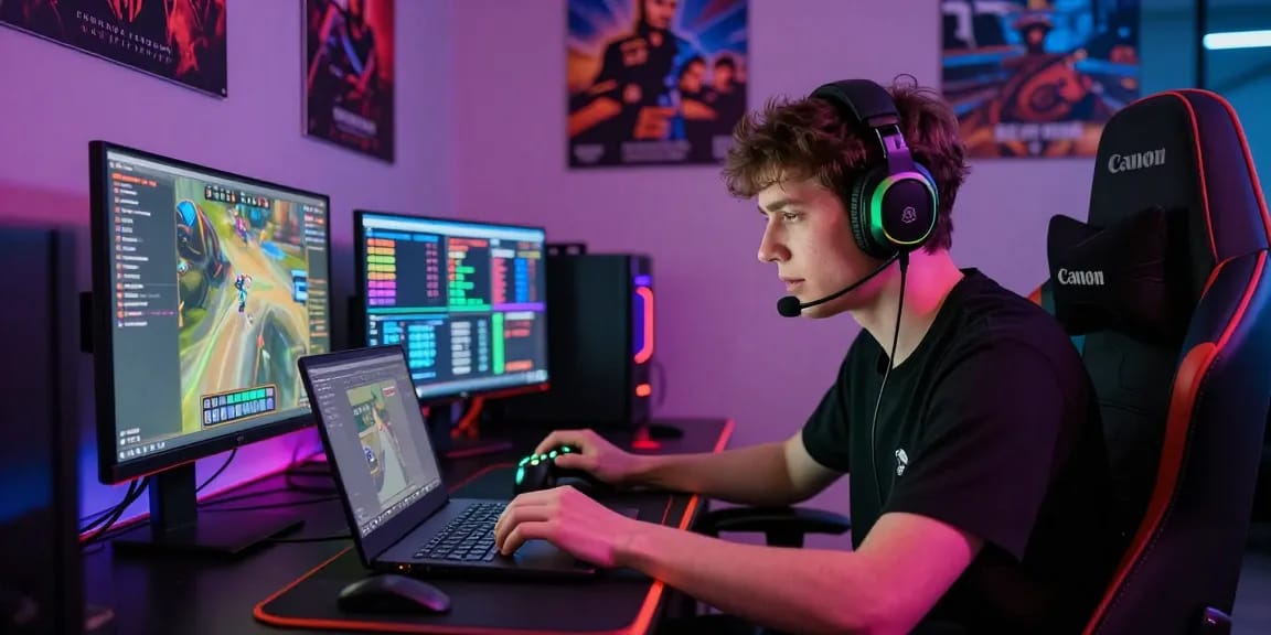 Pengalaman bermain di BATIK88 Website Game Online Stabil dan Mudah Digunakan, gamer fokus dengan perangkat gaming canggih.