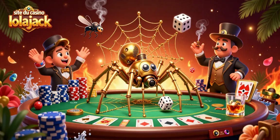 Plongez dans l'univers du site du casino lolajack avec une scène captivante de jeux et de surprises.