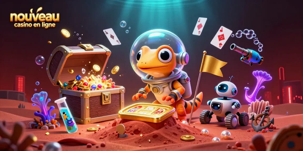Jouez dans un nouveau casino en ligne, découvrez des trésors tels que des jeux lumineux et des personnages amusants.