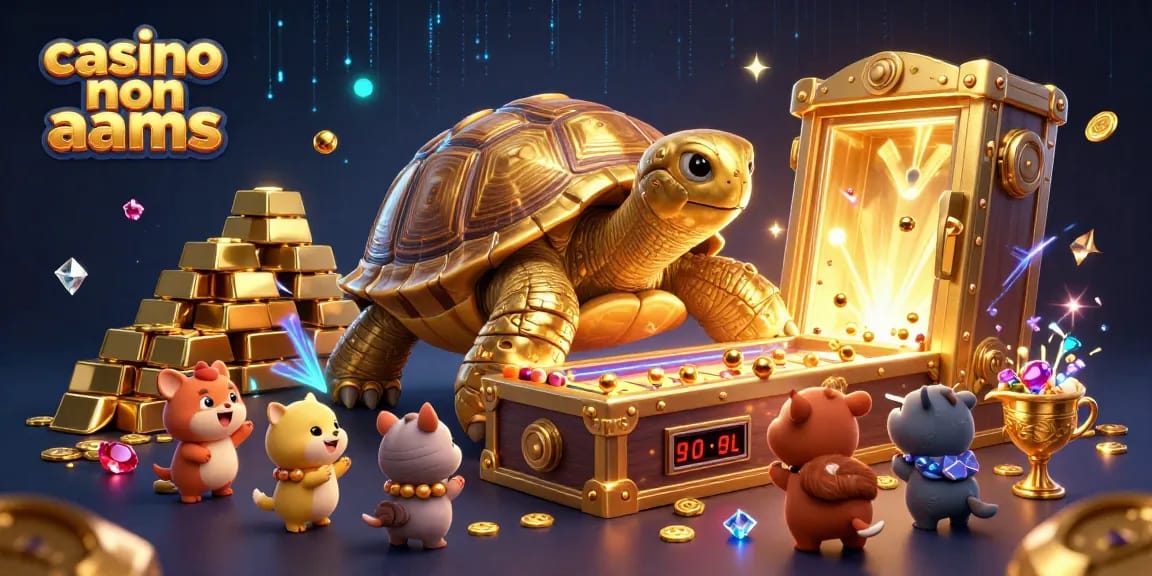 Gioca nei casino non AAMS con una tartaruga d'oro come una macchina da gioco e tesori che brillano