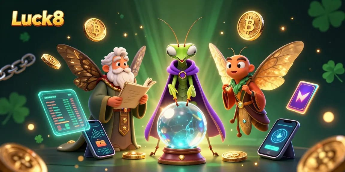 Experience thrilling gameplay at Luck8 with vibrant casino elements and animated characters.