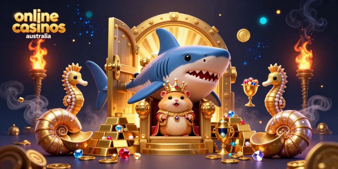 Join the excitement at online casinos australia as the golden hamster king reigns over treasure.