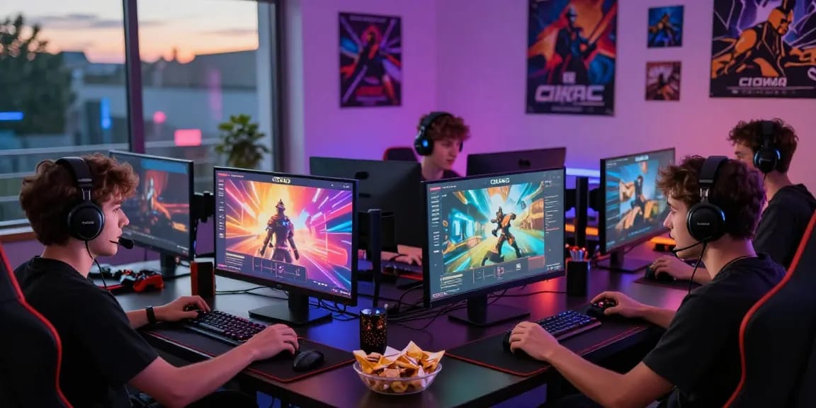 Players enjoying CIKA4D online gaming with vibrant LED ambiance and engaging games.