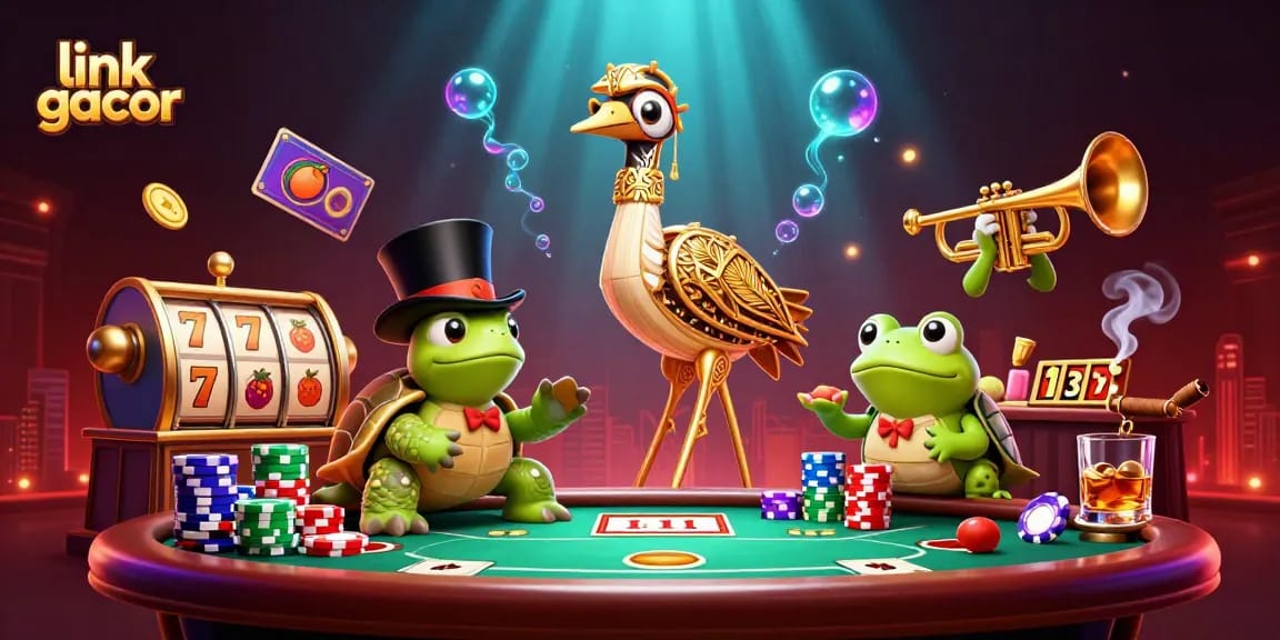 Experience the thrill of gaming at link gacor with vibrant slot reels and unique characters.