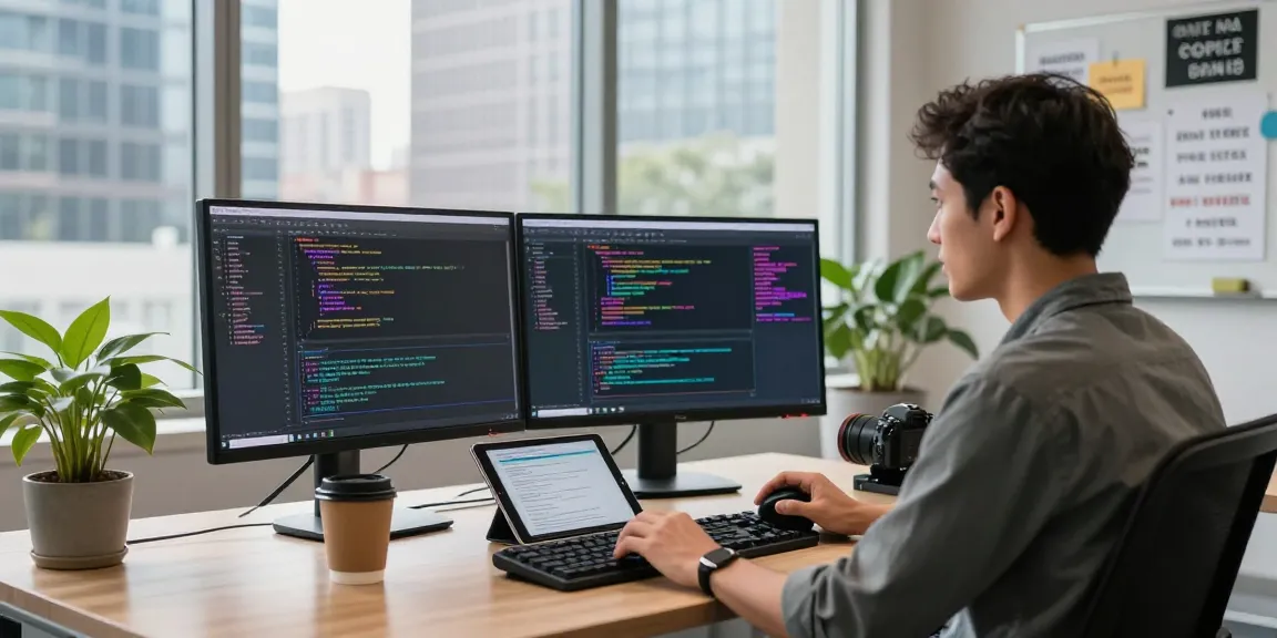 Software developer coding at modern workspace, reflecting tech innovation from https://rokok88.net.