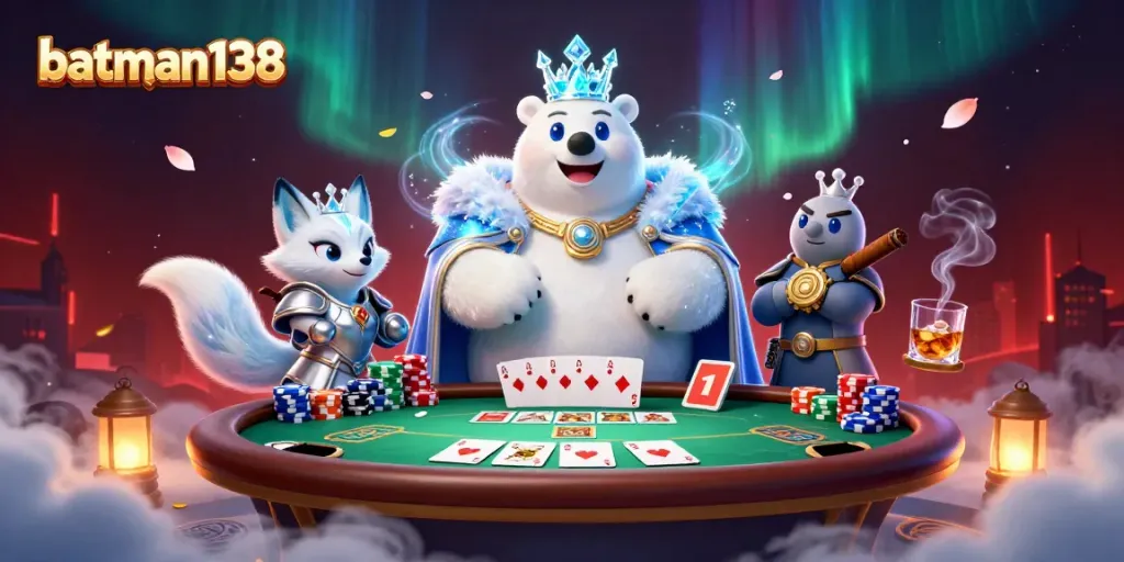 Menggandakan pengalaman batman138 dengan poker seru, tumpukan chip, dan suasana mewah.