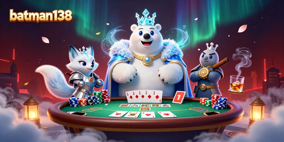 Menggandakan pengalaman batman138 dengan poker seru, tumpukan chip, dan suasana mewah.