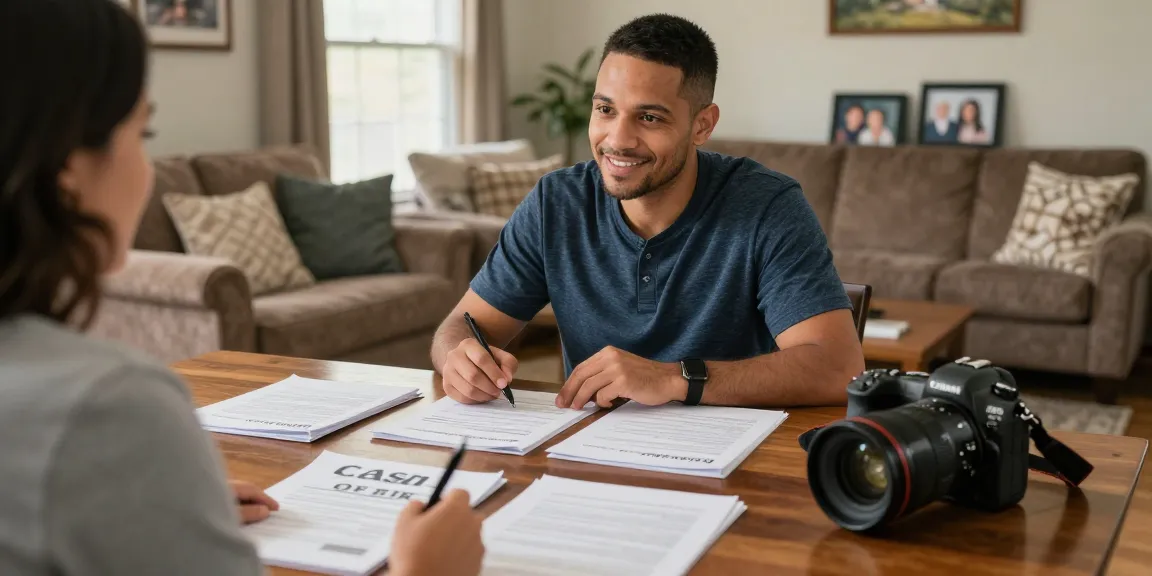 Sell your house fast in Johnson City with trusted local services, professional home buyer discussing cash offers.