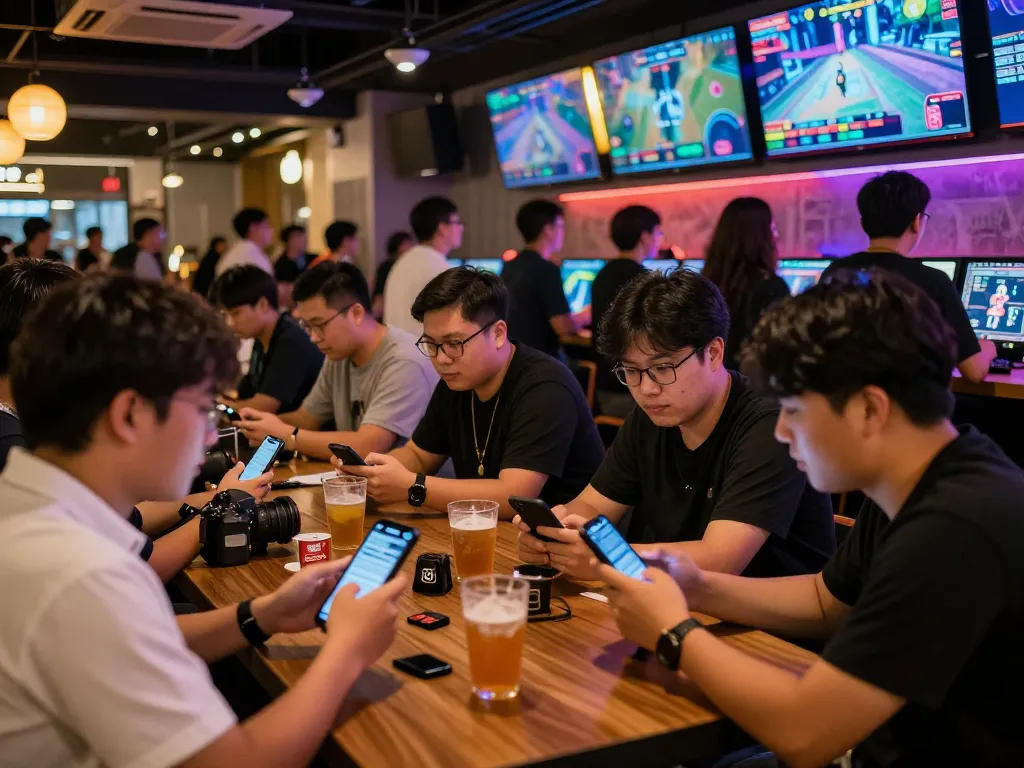 Exciting esports betting session in Singapore as patrons analyze odds and enjoy live tournaments.