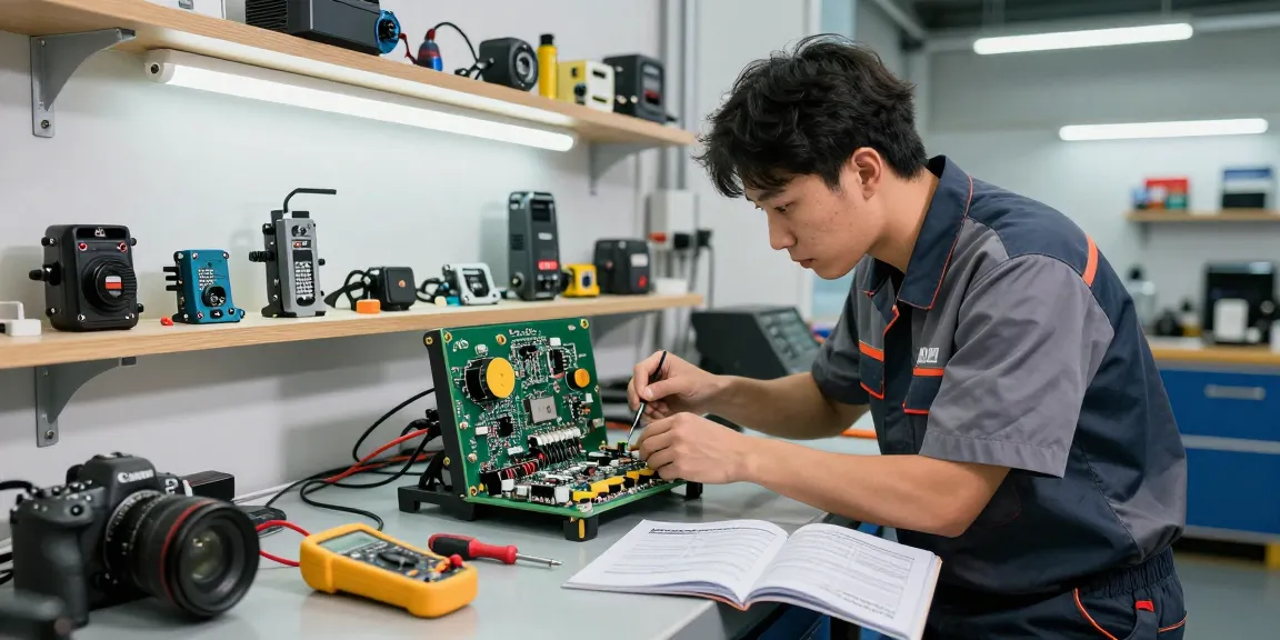 Mighty Mule circuit board problems troubleshooting in an automotive garage setting.