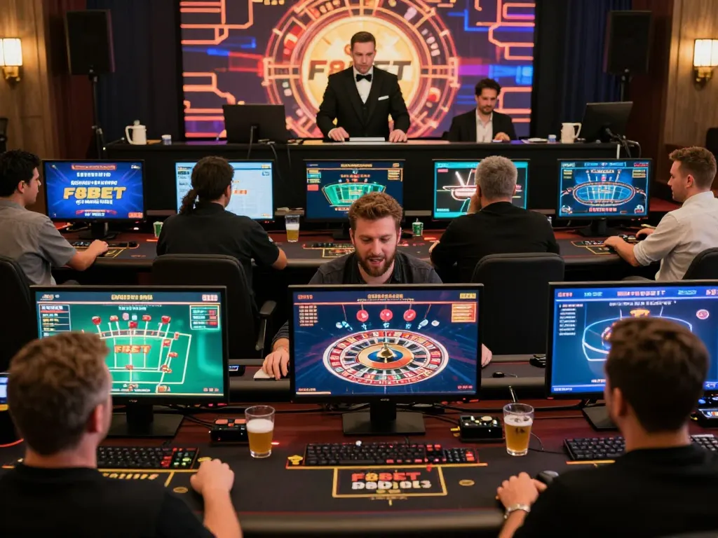Engaging online gambling scene with players using f8betz for live dealer excitement