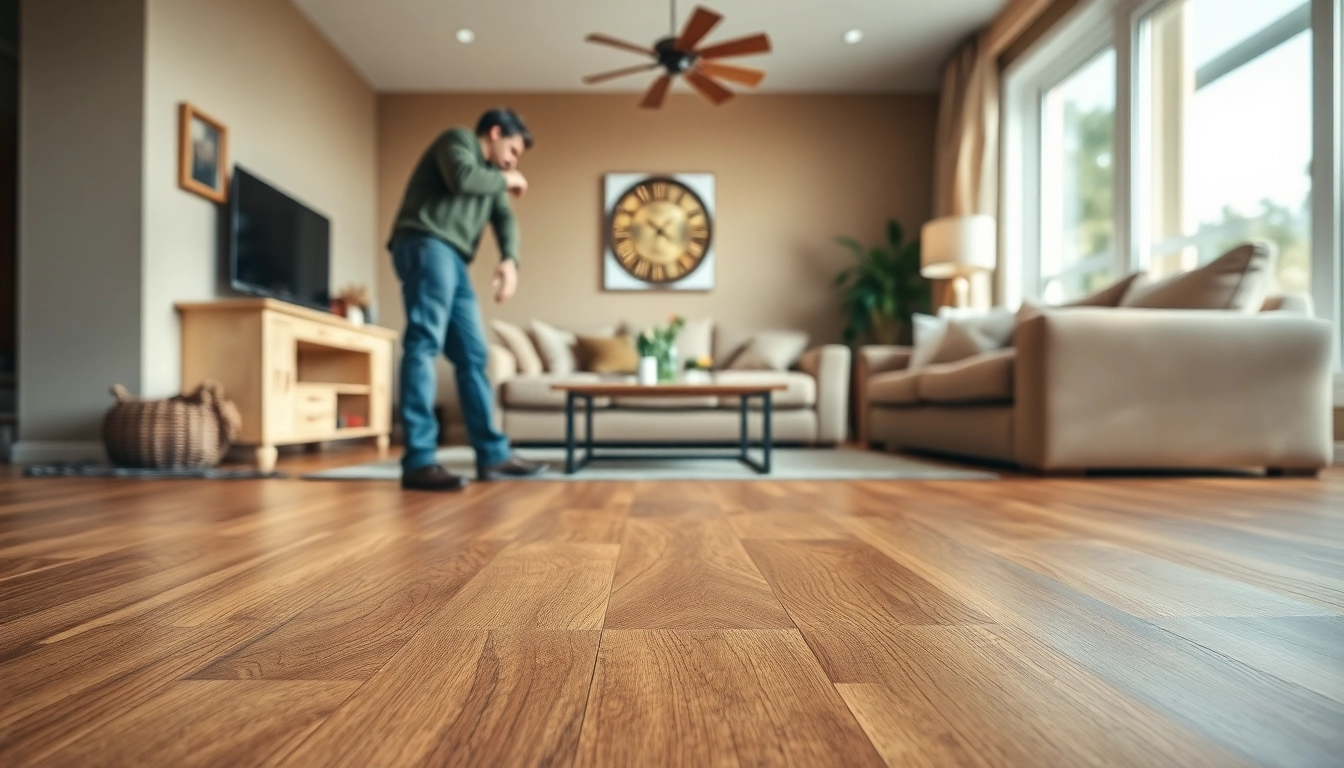 Showcase vinyl plank flooring enhancing a cozy living room with warm, inviting tones.