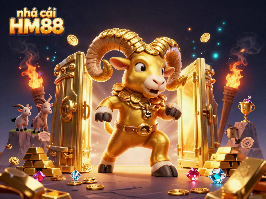 Engage in exciting gameplay at nhà cái HM88, featuring dynamic golden elements and thrilling casino vibes.