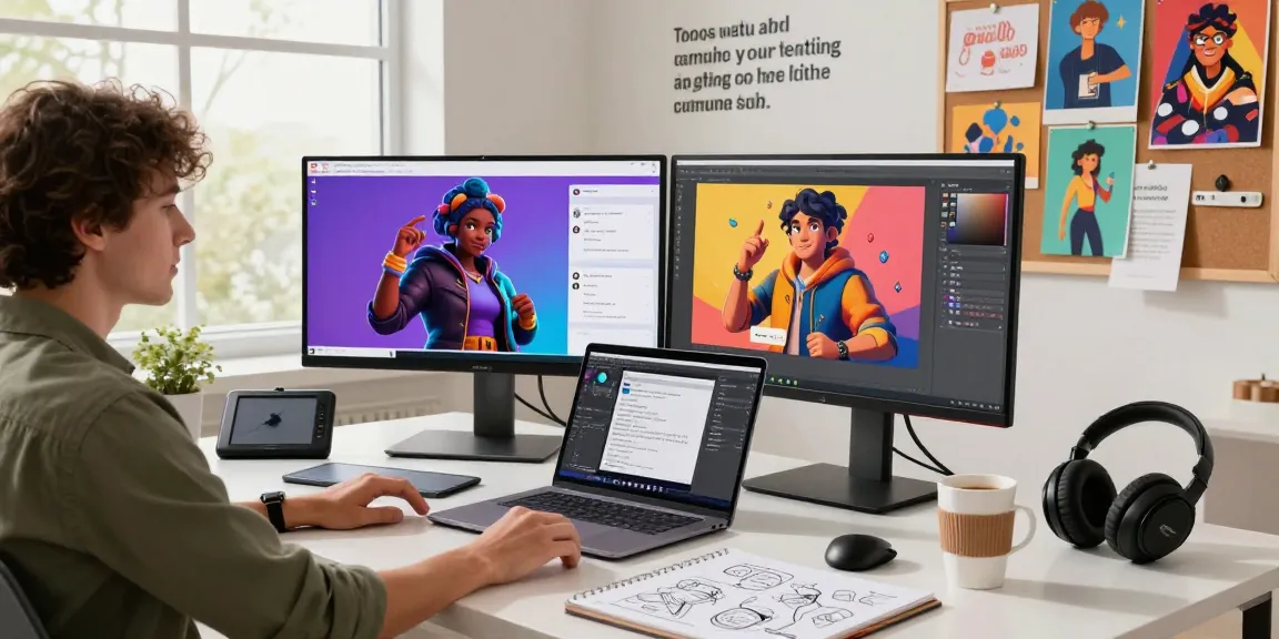 Engaging with Crushon IA in a vibrant digital workspace featuring interactive character chats and creative design tools.