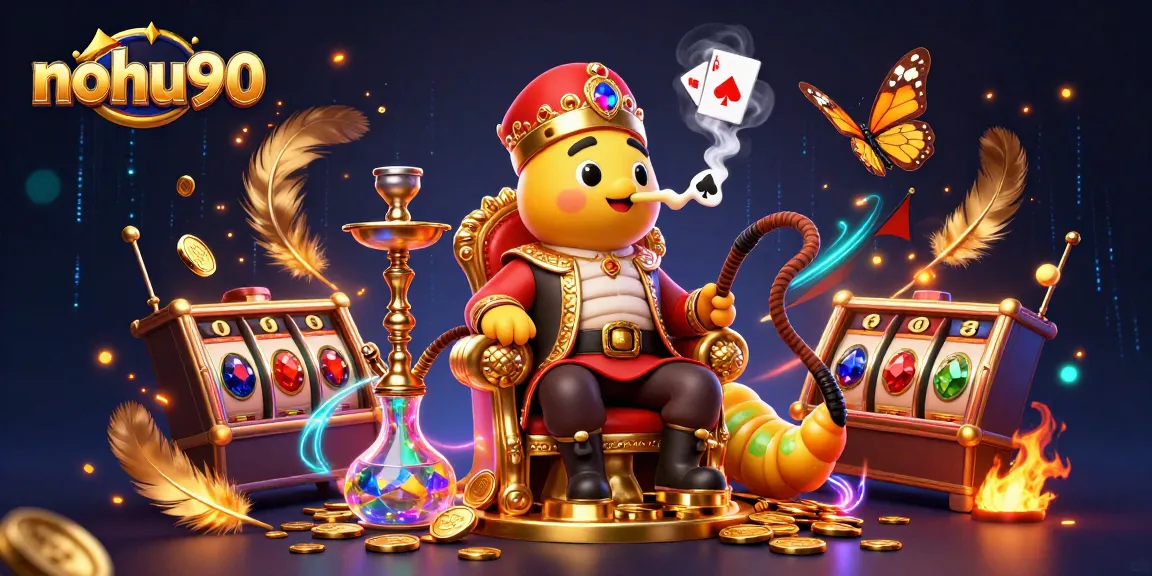 Nohu90 players enjoy thrilling slot games with captivating visuals in a vibrant casino scene.