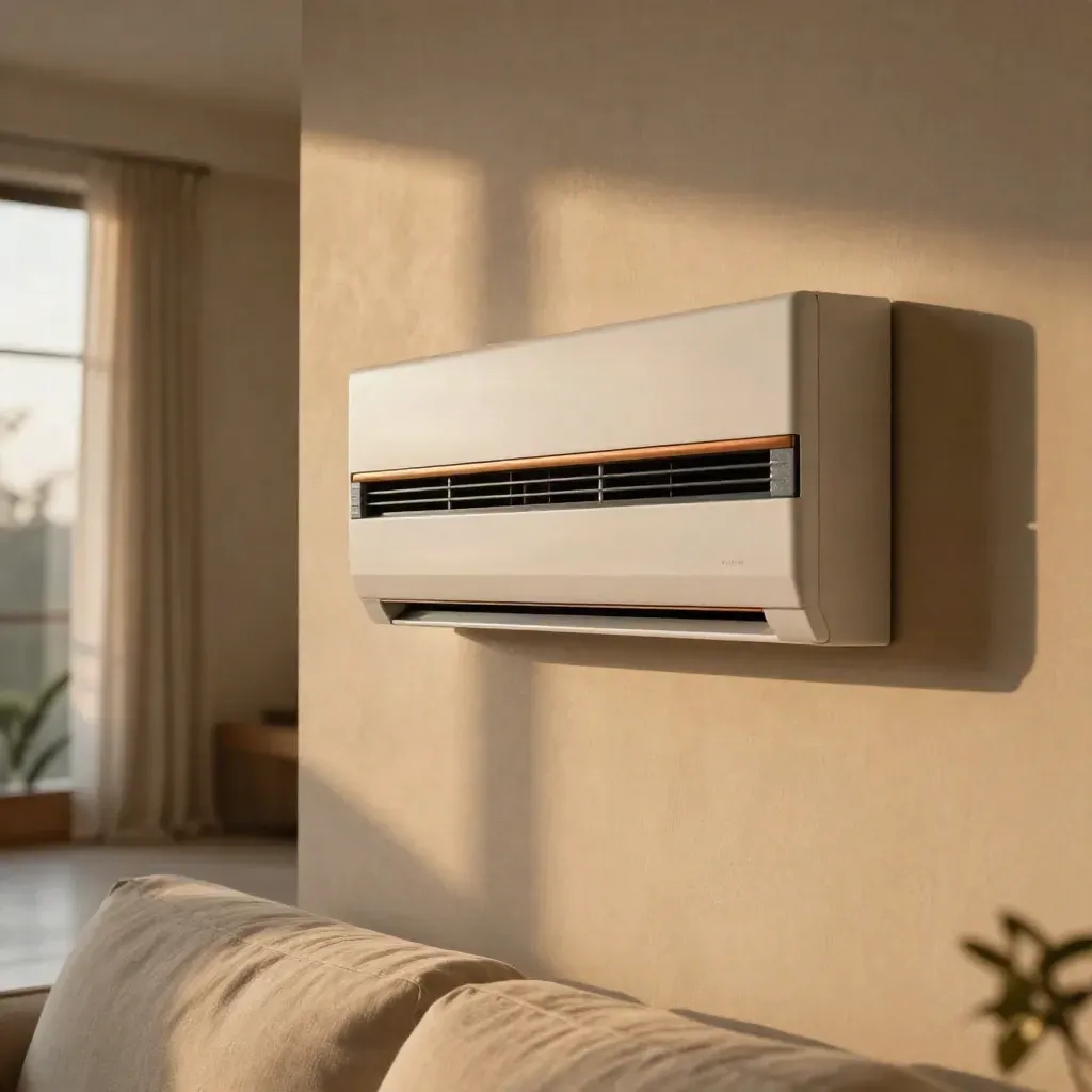 Two ductless mini-splits on a warm wall with neat copper line cover and condensate route.