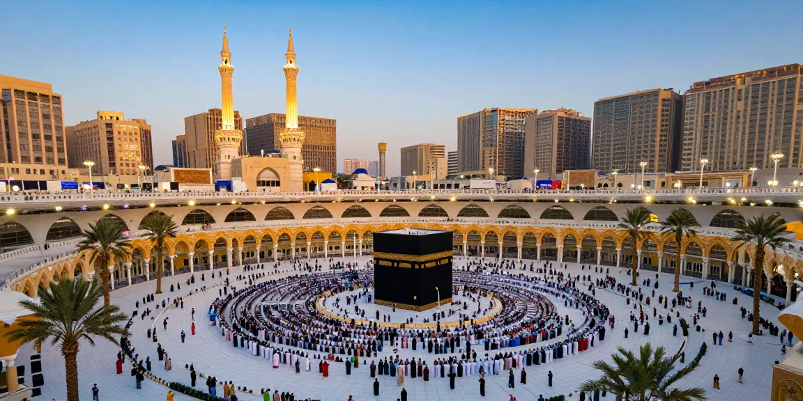 Experience the beauty of Umroh Full Ramadhan with stunning views of holy cities.