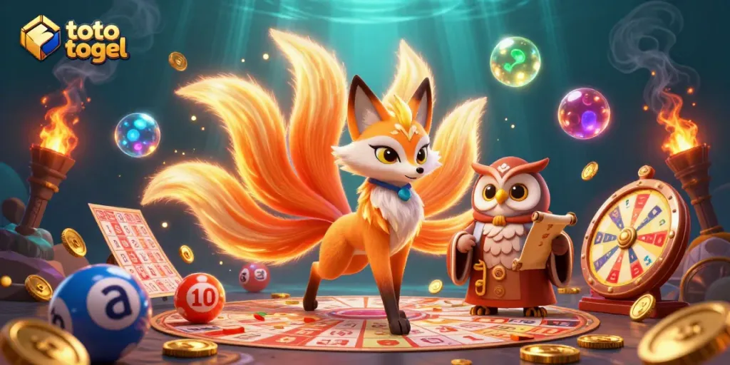 Toto togel menawarkan pengalaman menarik dengan elemen lotere dan koin emas yang berkilauan.