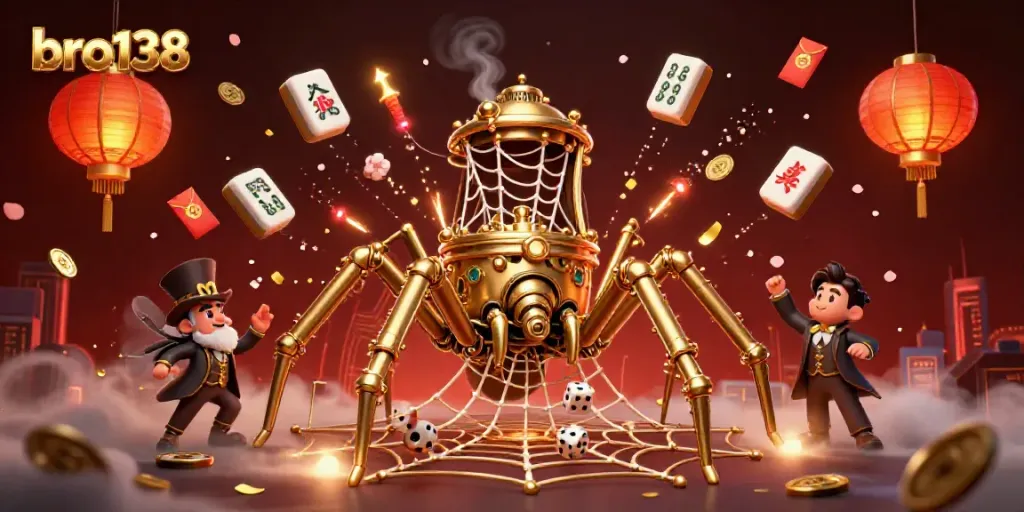 Experience thrilling gameplay at bro138 with a vibrant 3D casino scene featuring unique animations and characters.