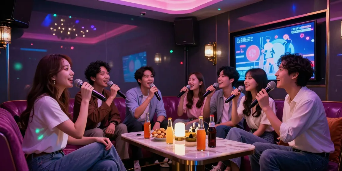 강남 유앤미 가라오케에서 친구들과 함께 즐거운 시간을 보내는 모습