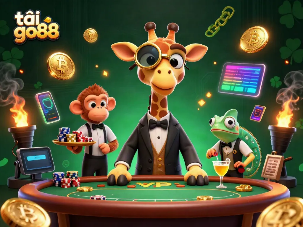 Experience the excitement as you tải go88 and join high-stakes casino games with vibrant illustrations.