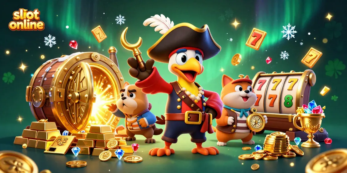 Mainkan slot online sambil terpesona oleh pemandangan harta karun yang mengagumkan dan karakter siap berpetualang!