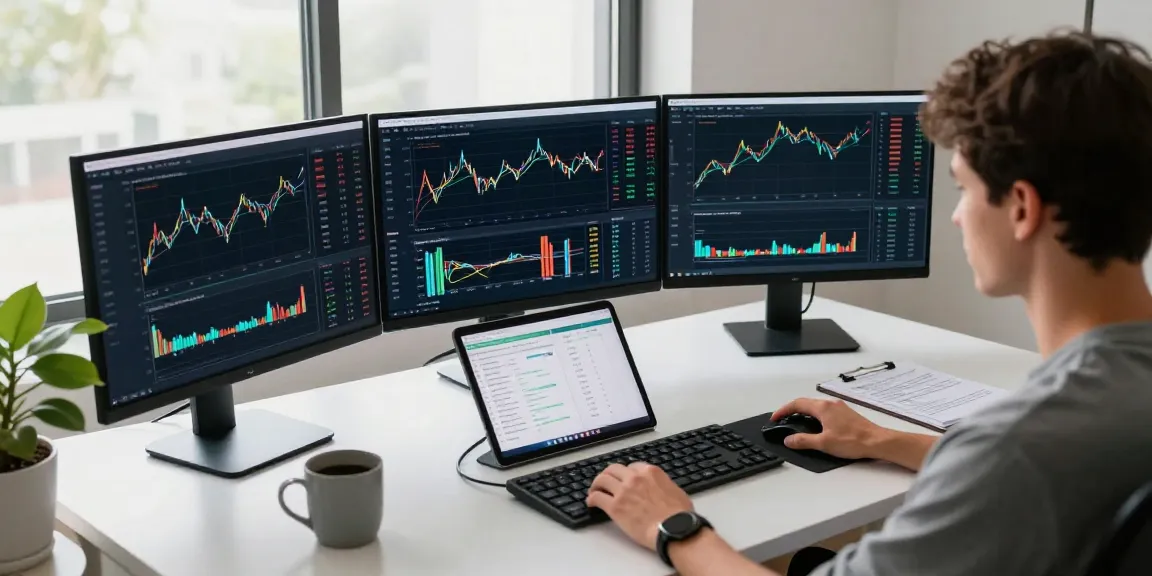 Stellar lumens price prediction workspace with crypto trading tools, real-time charts, and modern tech setup
