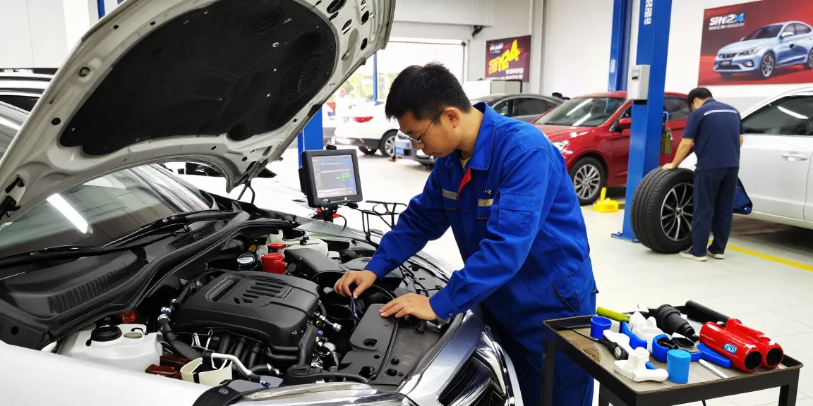 Sifu24 car services being performed by a skilled mechanic in a professional automotive workshop.