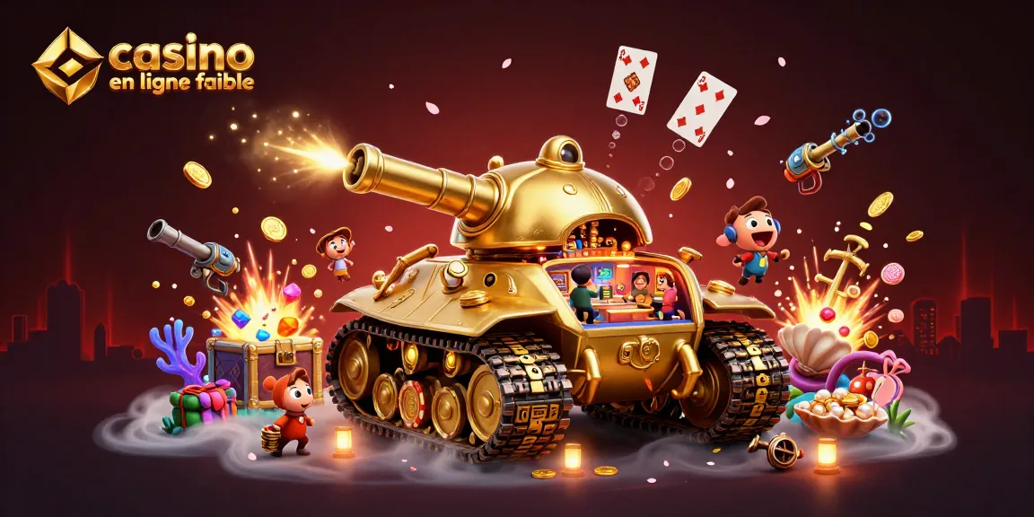 Découvrez un casino en ligne fiable avec un tank doré et des éléments de jeu captivants.