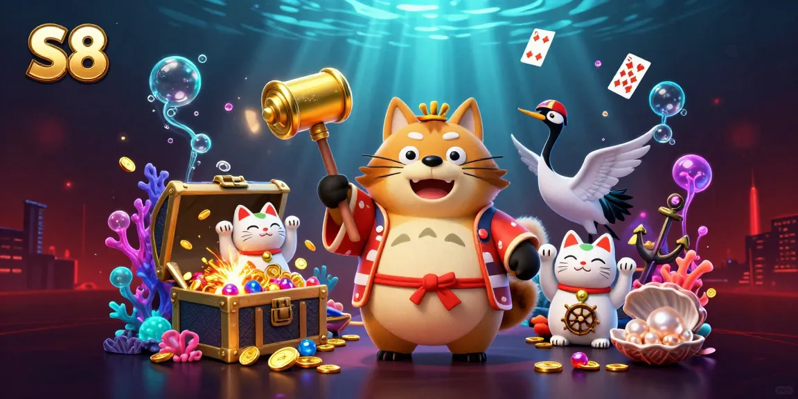 S8 delivers engaging fun with vibrant characters and casino-themed elements in an exciting digital scene.