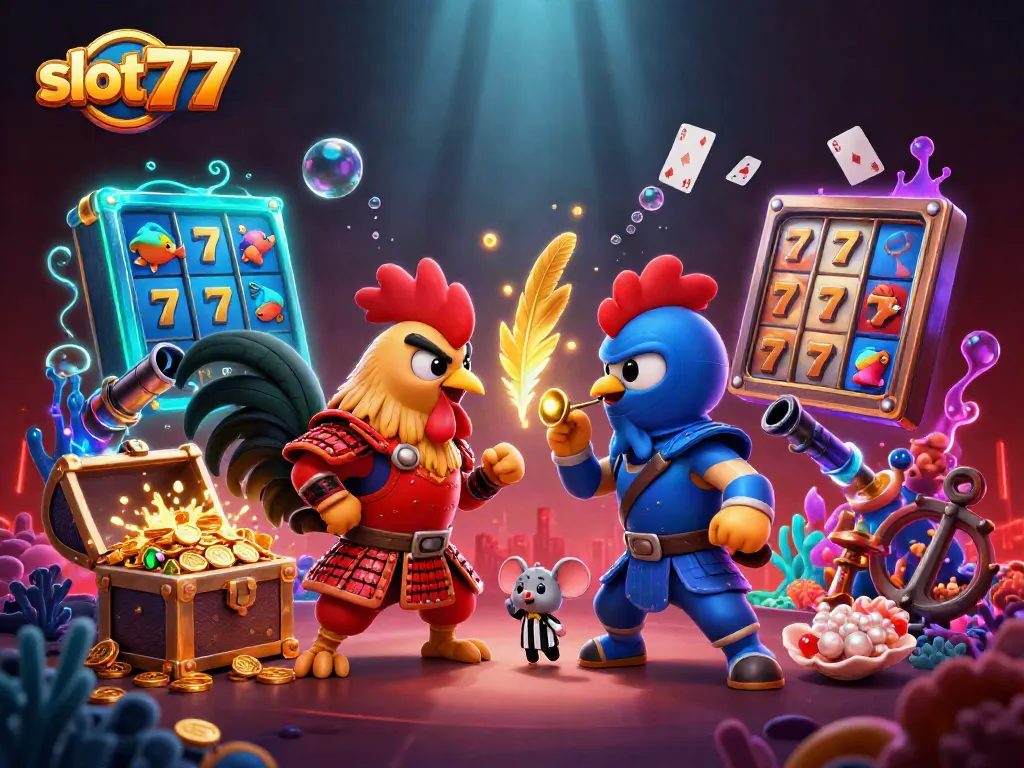 Bermain slot777 dengan ayam jantan bertarung yang epik, menghasilkan kemenangan jackpot!