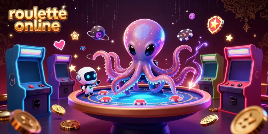 Play roullete online with vibrant 3D casino characters at the holographic poker table.