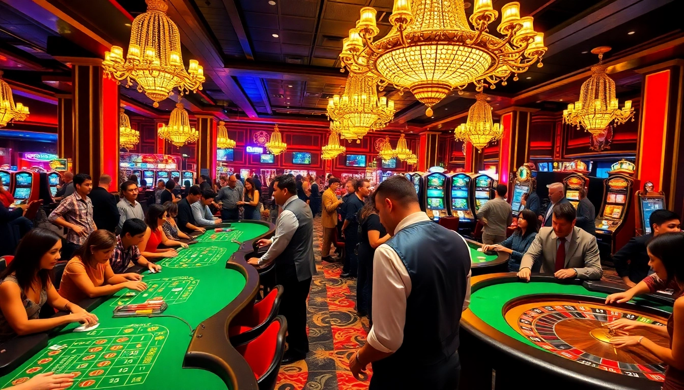 Experience the excitement of Non Uk Casino with vibrant gaming tables and enthusiastic players.