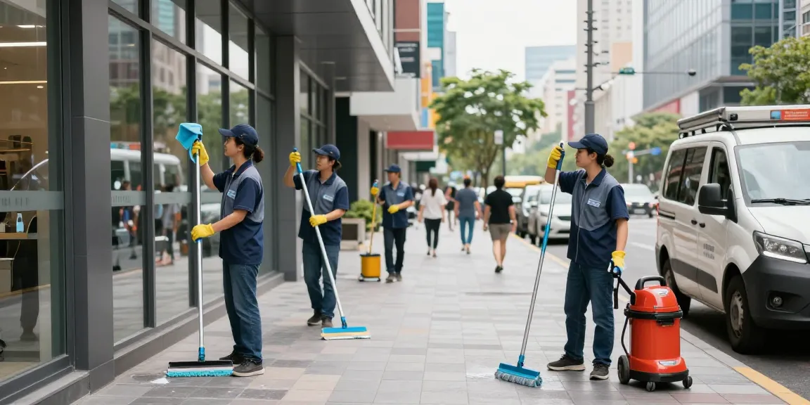 Professionelle Reinigung mit DISE Cleaning in Dortmund, Team reinigt Fenster und Fassaden umweltfreundlich.