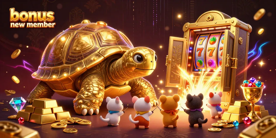 Engage with bonus new member rewards in a dynamic casino scene of luck and excitement.