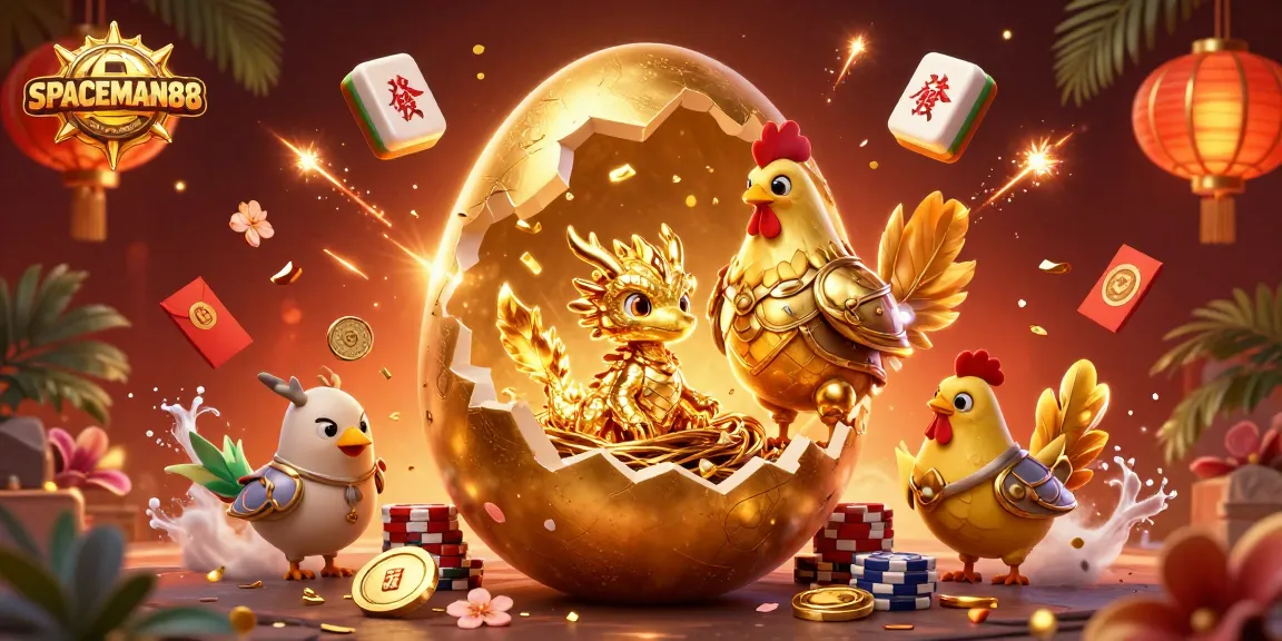 Experience SPACEMAN88 with a vibrant, dynamic scene of fortune and luck in this captivating 3D casino illustration.